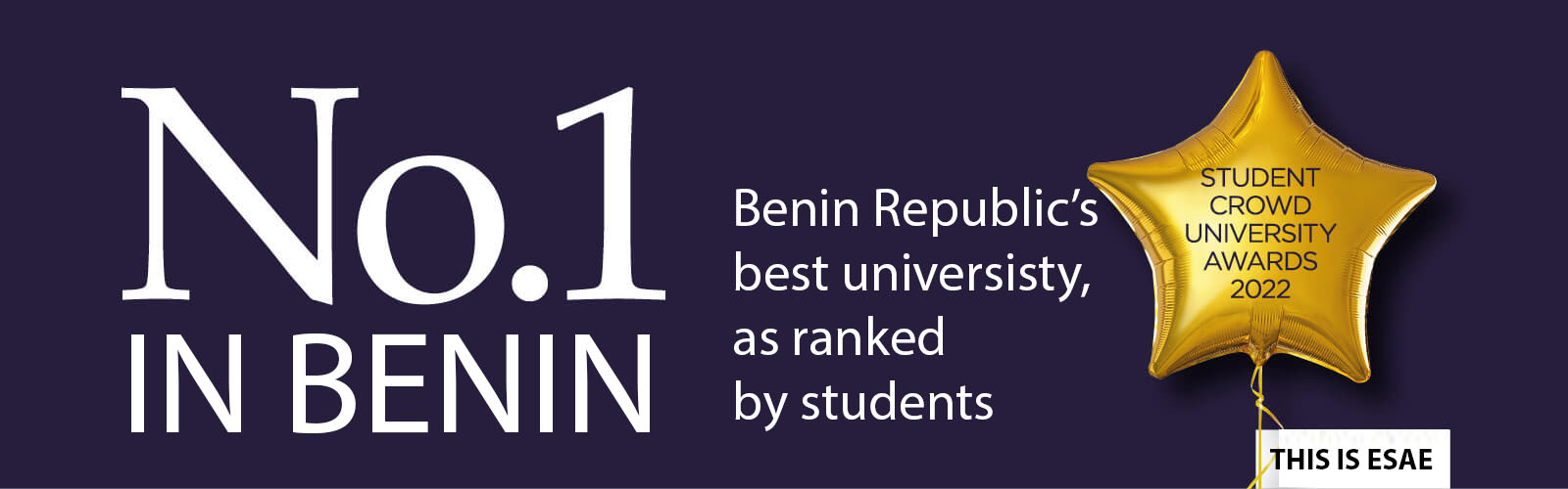 No.1 in Benin. Benin Republic best university, as ranked by students.